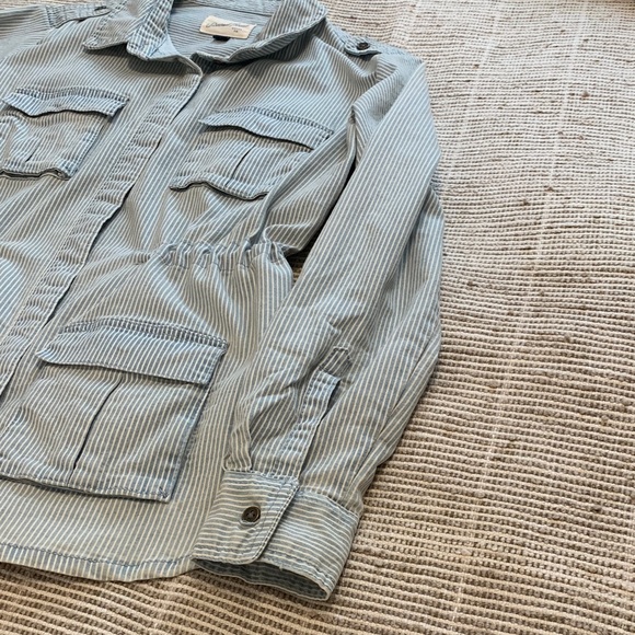 Universal Thread Blue Striped Utility Jacket - Picture 10 of 11